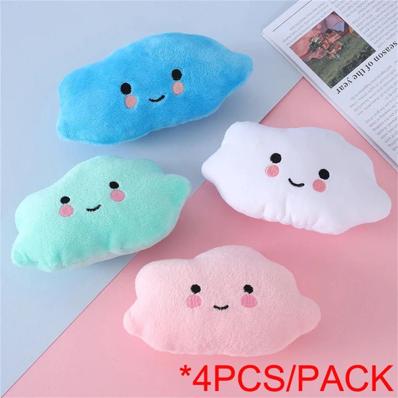 1 PACK Dog Plush Toys Mini Star Soft Plush Cloud Sounding Toy Colorful Plush Stuffed Doll Gift Pet Dog Toy - Furbury