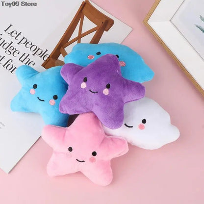 1 PACK Dog Plush Toys Mini Star Soft Plush Cloud Sounding Toy Colorful Plush Stuffed Doll Gift Pet Dog Toy - Furbury