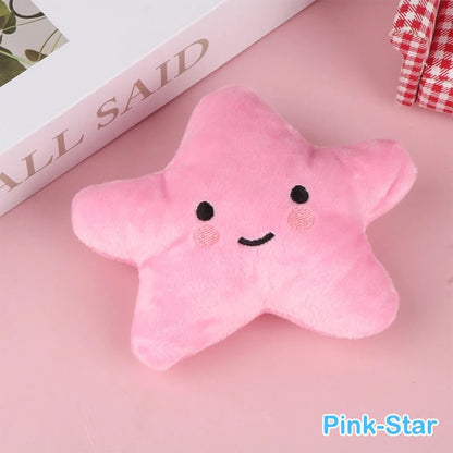 1 PACK Dog Plush Toys Mini Star Soft Plush Cloud Sounding Toy Colorful Plush Stuffed Doll Gift Pet Dog Toy - Furbury