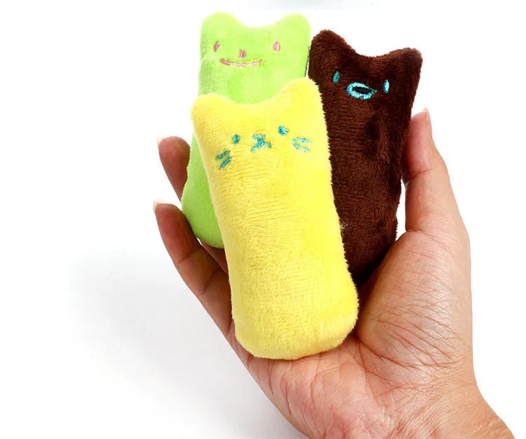 1 Pc Random Color Catnip Cat Toys Pillow Interactive Cat Toy Catnip Pet Supplies Pillow Thumb Teeth Grinding Bite Mint Cat Toy - Furbury