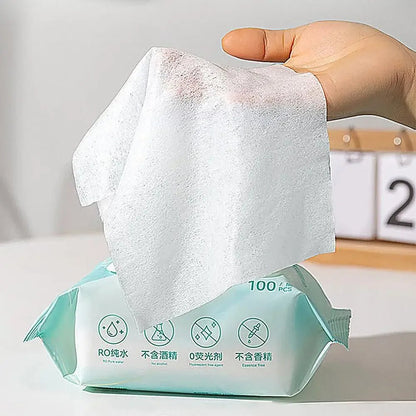 100 Sheets Pet Wipes Cat Dog Deodorant Moisturizing Cleaning Tear Stains Decomposition Odor Pure Water Safe Gentle Pet Supplies - Furbury