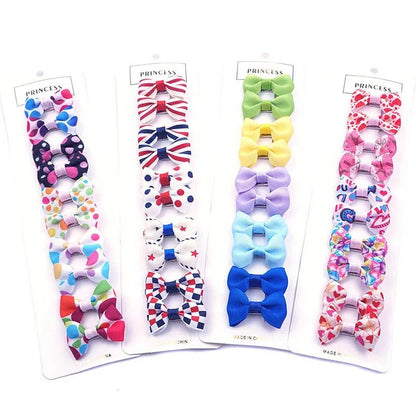 13 Kinds Of Style Dog Hair Bows Brand New Pet Grooming Accessories 10 Pcs/Lot Ribbon Bow With Alligator Clip Pet Christmas Gifts - Furbury