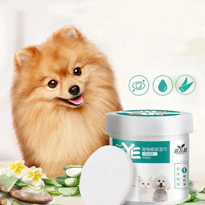 130 Pcs/set of Dog and Cat Cleaning Wipes Pet Eye Wipes Grooming Tear Stain Remover Gentle Non - foaming Wipes Towels - Furbury