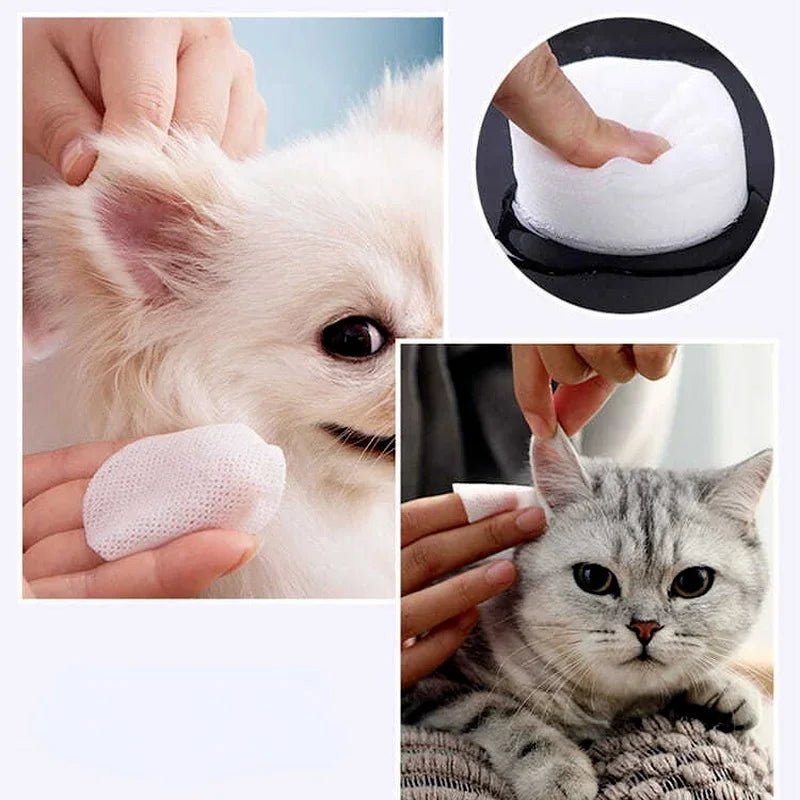 130 Pcs/set of Dog and Cat Cleaning Wipes Pet Eye Wipes Grooming Tear Stain Remover Gentle Non - foaming Wipes Towels - Furbury