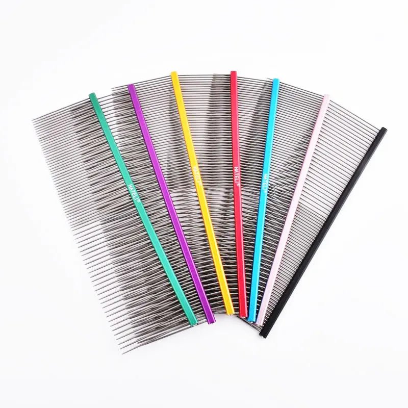 16/19cm Pet Hair Comb For Dog Comb Cat Detangler Fur Trimming Dematting Deshed Brush Grooming Tool For Long Hair Curly Pet - Furbury