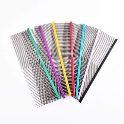 16/19cm Pet Hair Comb For Dog Comb Cat Detangler Fur Trimming Dematting Deshed Brush Grooming Tool For Long Hair Curly Pet - Furbury