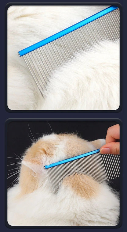 16/19cm Pet Hair Comb For Dog Comb Cat Detangler Fur Trimming Dematting Deshed Brush Grooming Tool For Long Hair Curly Pet - Furbury