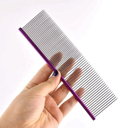 16/19cm Pet Hair Comb For Dog Comb Cat Detangler Fur Trimming Dematting Deshed Brush Grooming Tool For Long Hair Curly Pet - Furbury