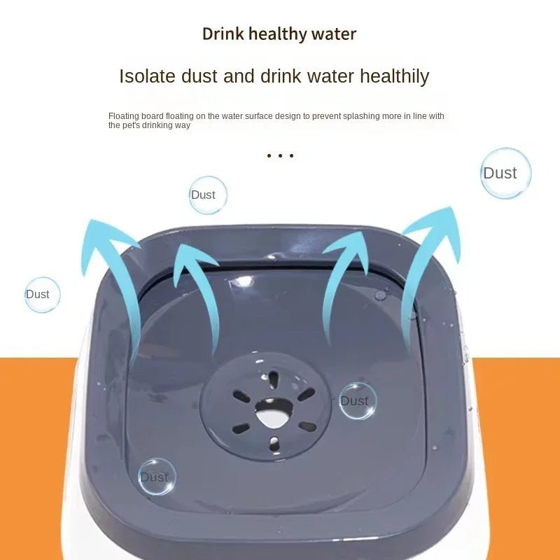 1pc Anti - splash Water Bowl For Dogs 1L Large Capacity Drinker Drinking Bowls Dog Waterer For Puppy Cat Pet Accessories - Furbury