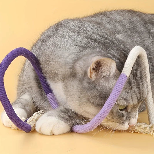 1PC Cat Bite Rope Toy Grinding Teeth Durable Teasing Cat Rope Toy - Furbury