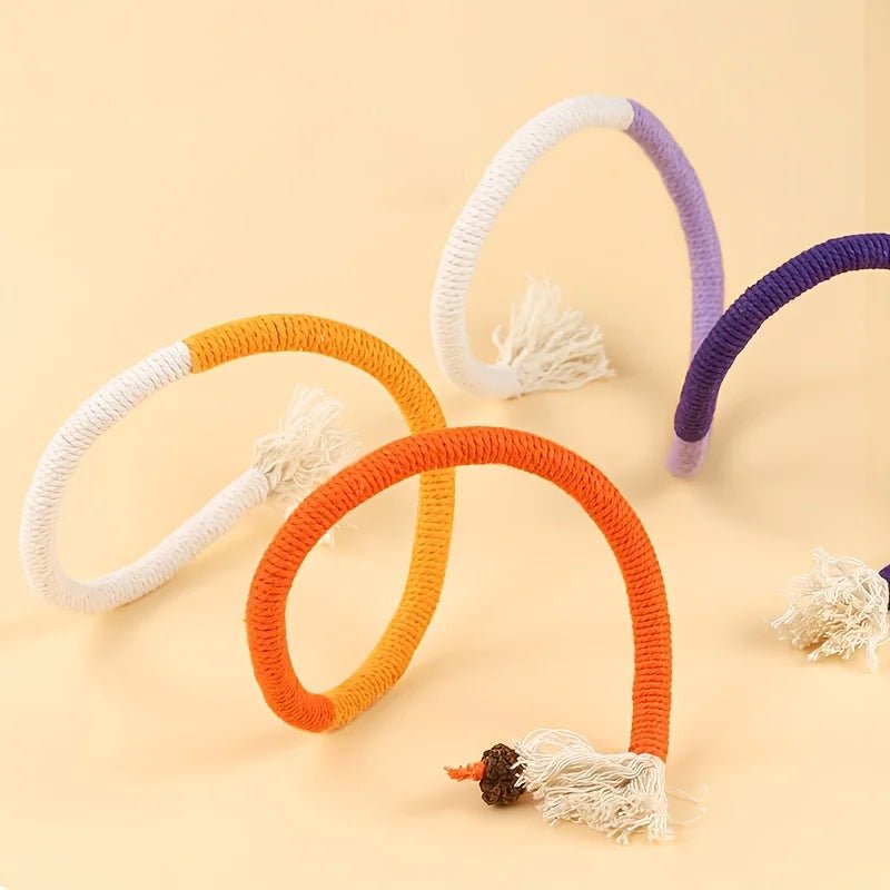 1PC Cat Bite Rope Toy Grinding Teeth Durable Teasing Cat Rope Toy - Furbury