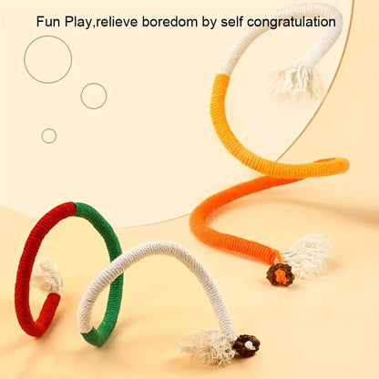 1PC Cat Bite Rope Toy Grinding Teeth Durable Teasing Cat Rope Toy - Furbury