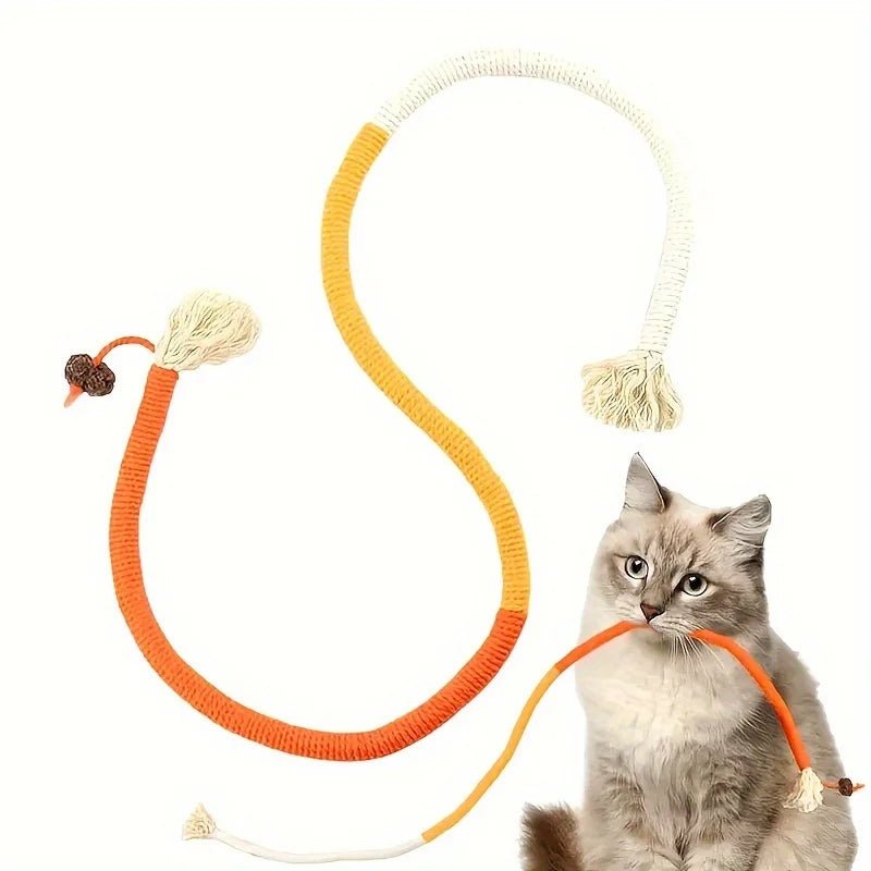 1PC Cat Bite Rope Toy Grinding Teeth Durable Teasing Cat Rope Toy - Furbury