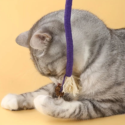 1PC Cat Bite Rope Toy Grinding Teeth Durable Teasing Cat Rope Toy - Furbury