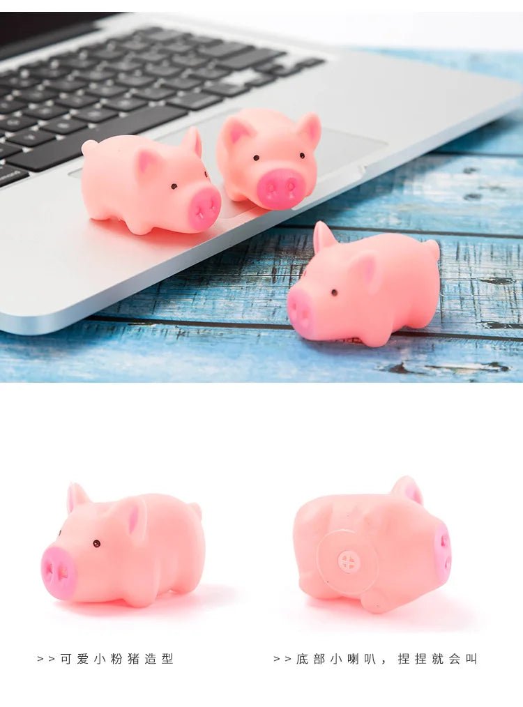 1pcs New Cute 4.5cm Dog Toys Pink Screaming Rubber Pig Pet Toys Squeak Squeaker Chew Gift Home Decorations - Furbury