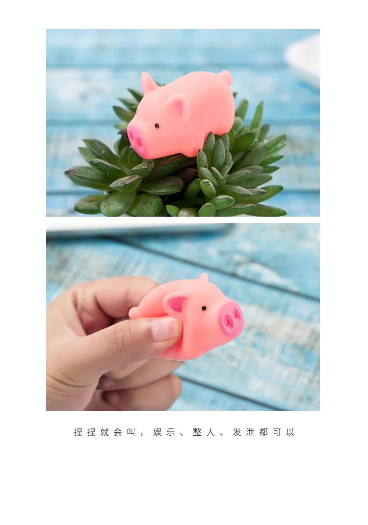 1pcs New Cute 4.5cm Dog Toys Pink Screaming Rubber Pig Pet Toys Squeak Squeaker Chew Gift Home Decorations - Furbury