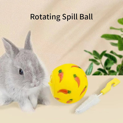 1Pcs Rabbit Treat Ball Pet Slow Feeder Interactive Bunny Toy Snack Toy Ball Bite Resistant Feeding Toys Ferret Kitty Hamster Toy - Furbury