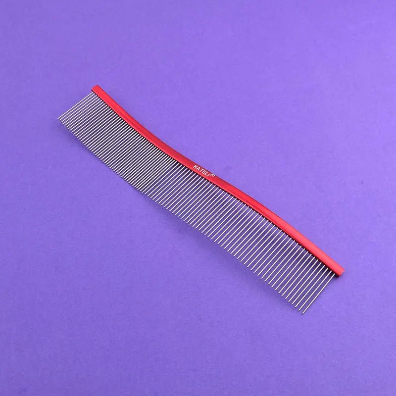 22cm Pet S Type Comb Professional Stainless Steel Pet Grooming Comb Dense Sparse Teeth Dog Cat Cleaning Brush Hair Reemoval Comb - Furbury