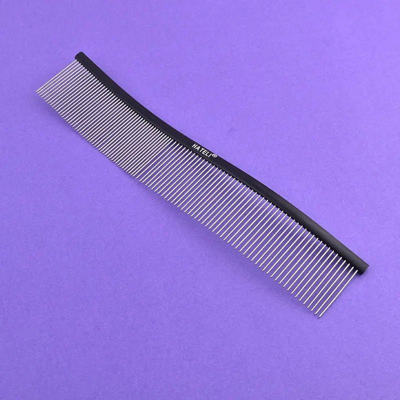 22cm Pet S Type Comb Professional Stainless Steel Pet Grooming Comb Dense Sparse Teeth Dog Cat Cleaning Brush Hair Reemoval Comb - Furbury