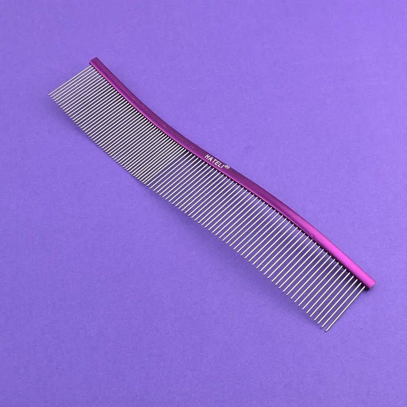 22cm Pet S Type Comb Professional Stainless Steel Pet Grooming Comb Dense Sparse Teeth Dog Cat Cleaning Brush Hair Reemoval Comb - Furbury