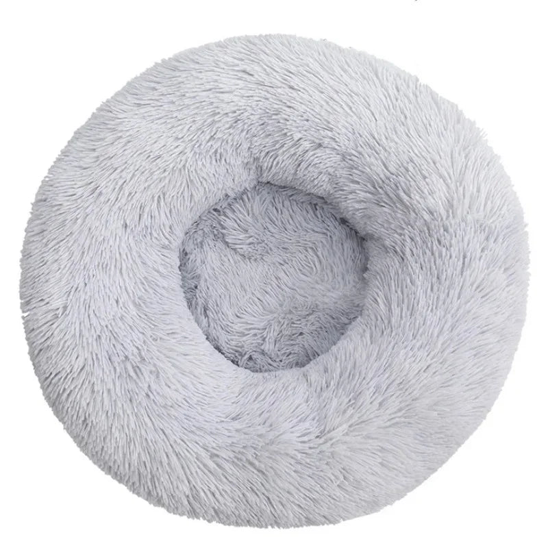 40 - 90cm Round Pet Bed for Large Dog Bed Super Soft Cat Bed Long Plush Dog House for Medium Dog House Winter Warm Sleeping - Furbury