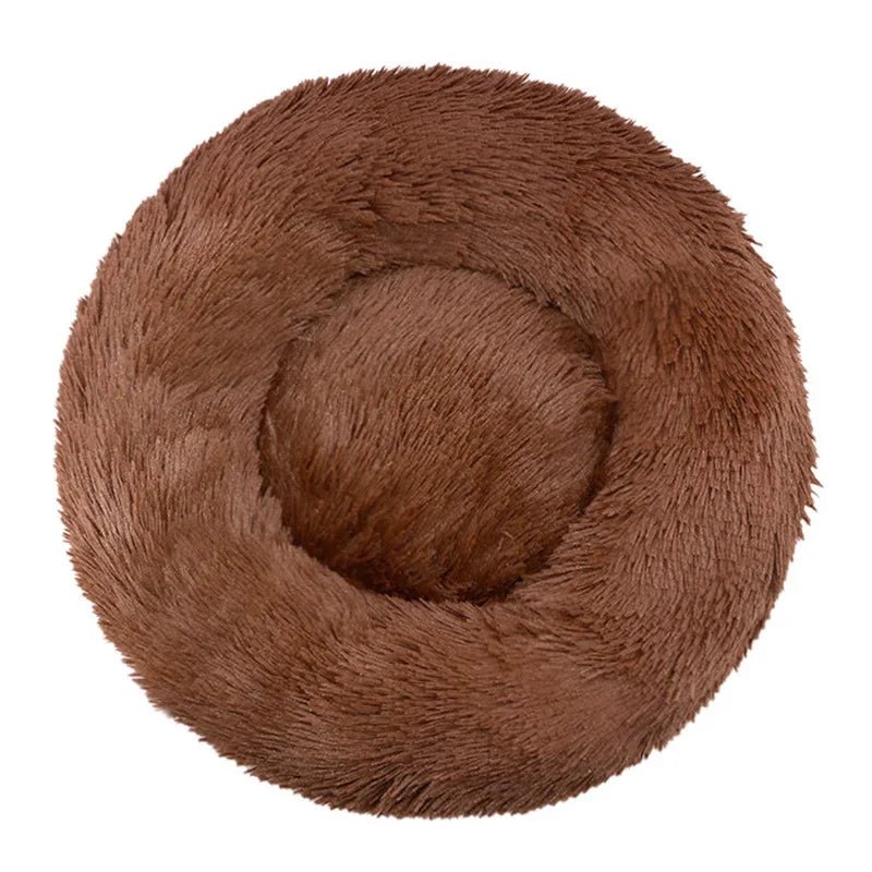 40 - 90cm Round Pet Bed for Large Dog Bed Super Soft Cat Bed Long Plush Dog House for Medium Dog House Winter Warm Sleeping - Furbury