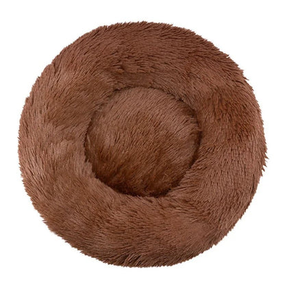 40 - 90cm Round Pet Bed for Large Dog Bed Super Soft Cat Bed Long Plush Dog House for Medium Dog House Winter Warm Sleeping - Furbury