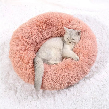 40 - 90cm Round Pet Bed for Large Dog Bed Super Soft Cat Bed Long Plush Dog House for Medium Dog House Winter Warm Sleeping - Furbury