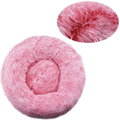 40 - 90cm Round Pet Bed for Large Dog Bed Super Soft Cat Bed Long Plush Dog House for Medium Dog House Winter Warm Sleeping - Furbury