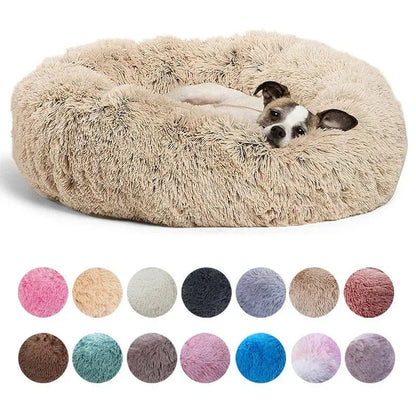 40 - 90cm Round Pet Bed for Large Dog Bed Super Soft Cat Bed Long Plush Dog House for Medium Dog House Winter Warm Sleeping - Furbury