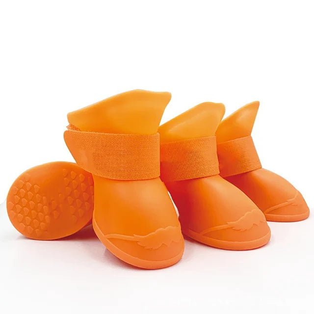 4Pcs Pet WaterProof Rainshoe Anti - slip Rubber Boot For Small Medium Large Dogs Cats Outdoor Shoe Dog Ankle Boots Pet Accessories - Furbury