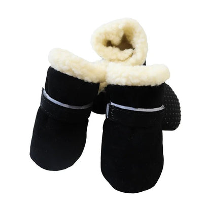 4pcs Winter Dog Shoes Waterproof Shoes For Medium Dogs Winter Boots For Small Dogs Warm Chihuahua Teeth Puppy Socks Yorkshire - Furbury