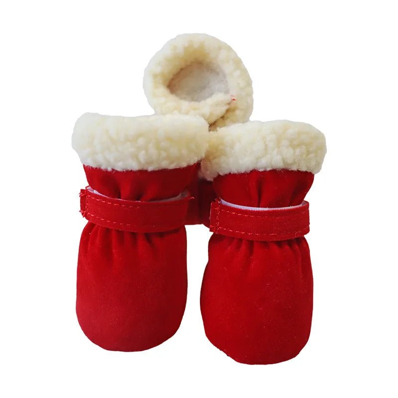 4pcs Winter Dog Shoes Waterproof Shoes For Medium Dogs Winter Boots For Small Dogs Warm Chihuahua Teeth Puppy Socks Yorkshire - Furbury