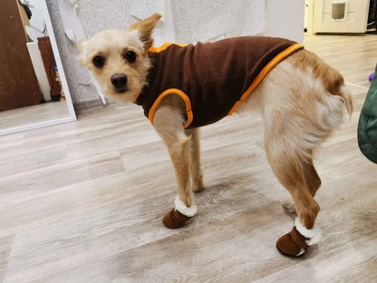 4pcs Winter Dog Shoes Waterproof Shoes For Medium Dogs Winter Boots For Small Dogs Warm Chihuahua Teeth Puppy Socks Yorkshire - Furbury