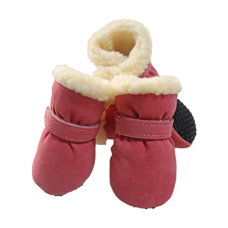 4pcs Winter Dog Shoes Waterproof Shoes For Medium Dogs Winter Boots For Small Dogs Warm Chihuahua Teeth Puppy Socks Yorkshire - Furbury