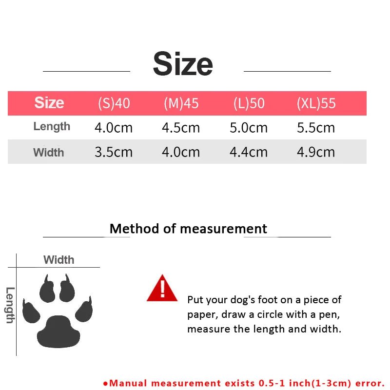 4pcs Winter Dog Shoes Waterproof Shoes For Medium Dogs Winter Boots For Small Dogs Warm Chihuahua Teeth Puppy Socks Yorkshire - Furbury