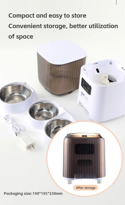 5L Double Bowls Smart Automatic Cat Feeder With Camera Cat Dry Food Video Dispenser Pet Smart Voice Recorder Auto Feeder For Dog - Furbury