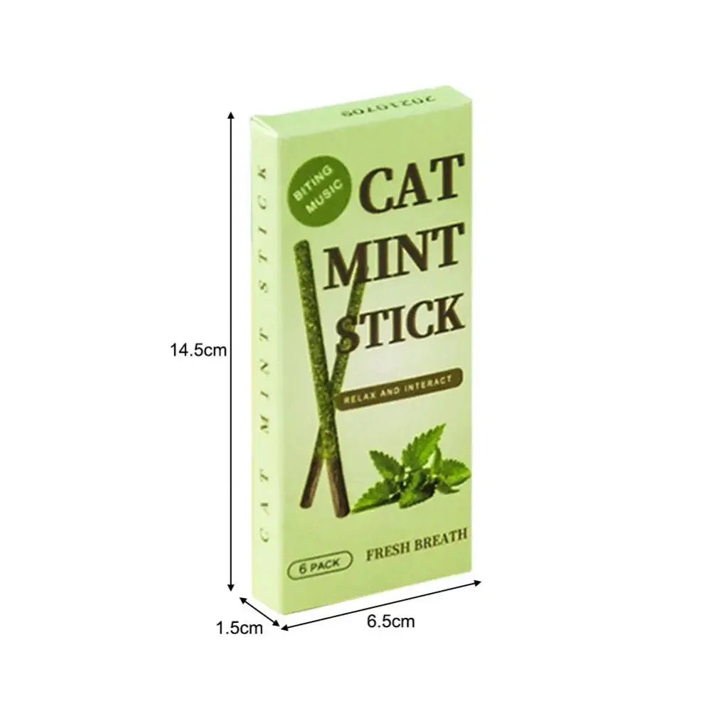 6pcs Natural Matatabi Cat Stick Mint Caught Bite Excited Rods Silvervine For Cat Teeth Cleaning Treating Pet Supply Cat Toys - Furbury