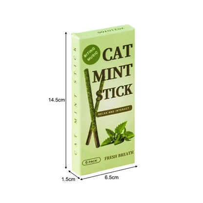 6pcs Natural Matatabi Cat Stick Mint Caught Bite Excited Rods Silvervine For Cat Teeth Cleaning Treating Pet Supply Cat Toys - Furbury