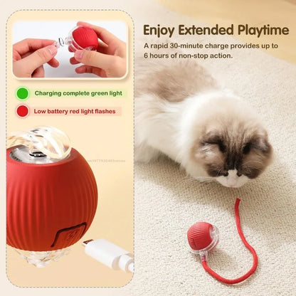 Wholesale Bulk Cat Interactive Ball Training Self-moving Kitten Electric Cat Ball Toys Electronic Automatic Rolling Magic Ball Toys for Cat