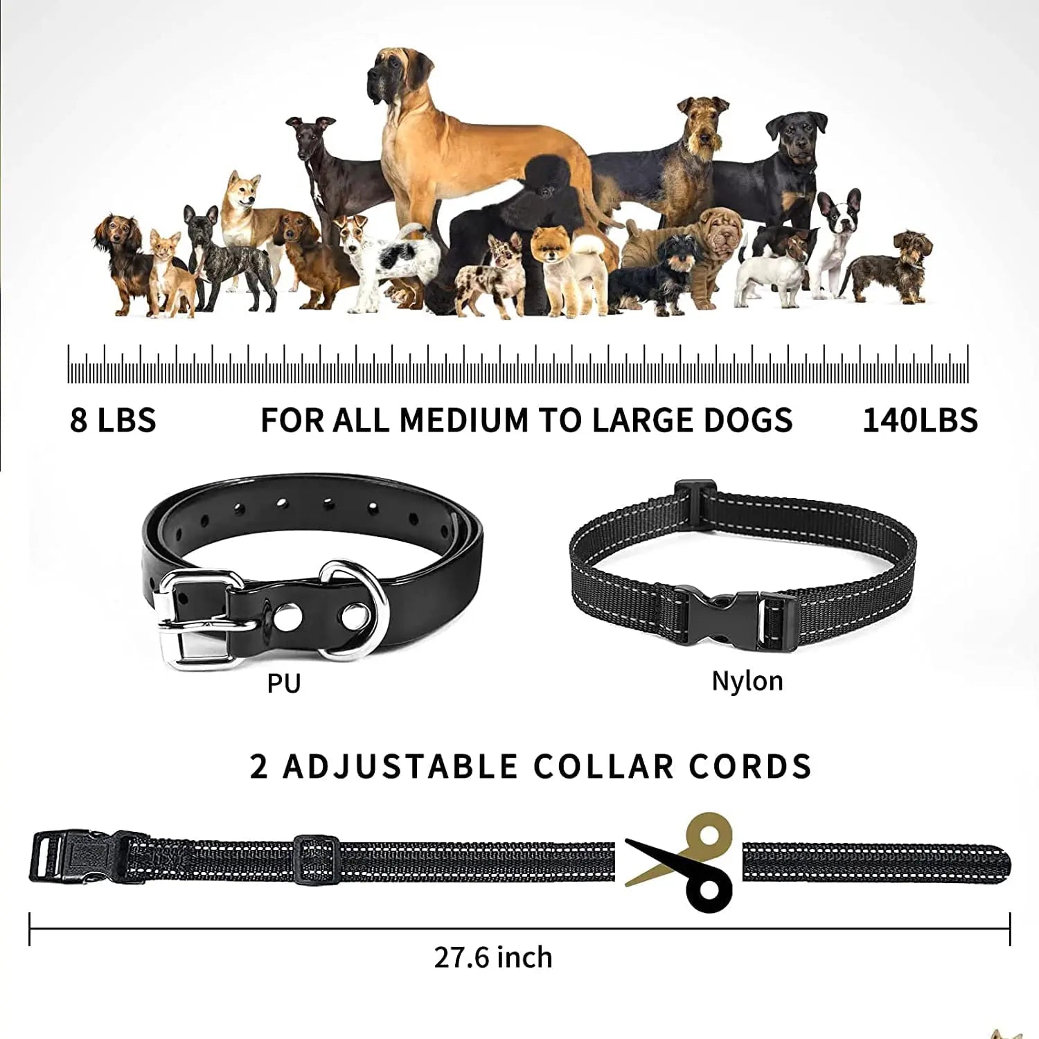 ABQP Electric Dog Training Collar Remote Control Rechargeable Dog Bark Collar Waterproof Anti Barking Device For All Size Dog - Furbury