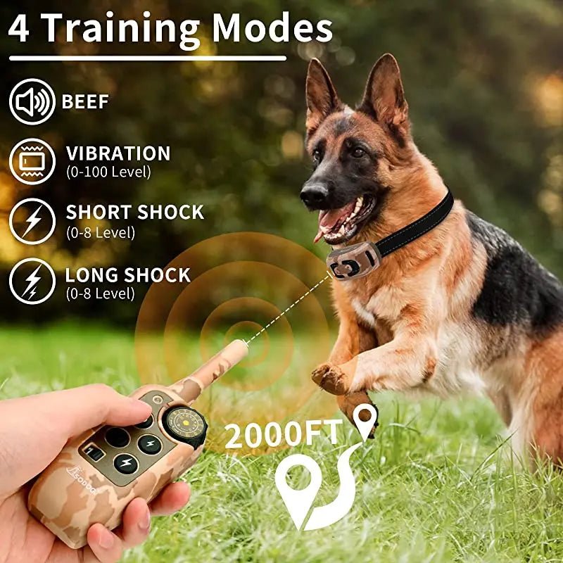 ABQP Electric Dog Training Collar Remote Control Rechargeable Dog Bark Collar Waterproof Anti Barking Device For All Size Dog - Furbury