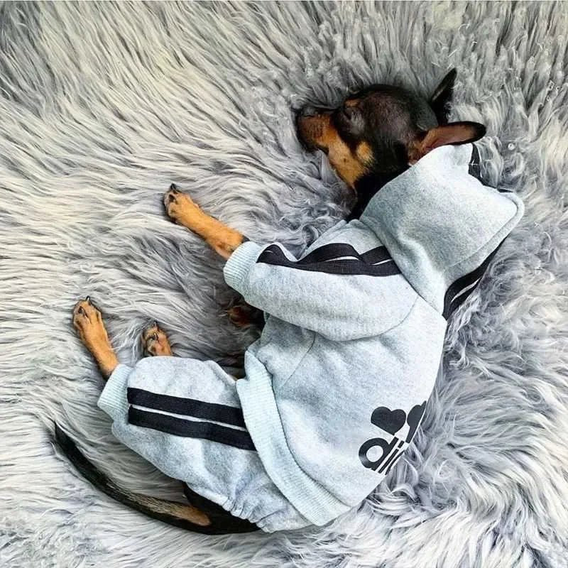 Adidog Clothes Dog Jumpsuit Warm Puppy Pet Clothes For Dog Hoodies Sweatshirt Yorkie French Bulldog Clothing For Dog Coat Jacket - Furbury