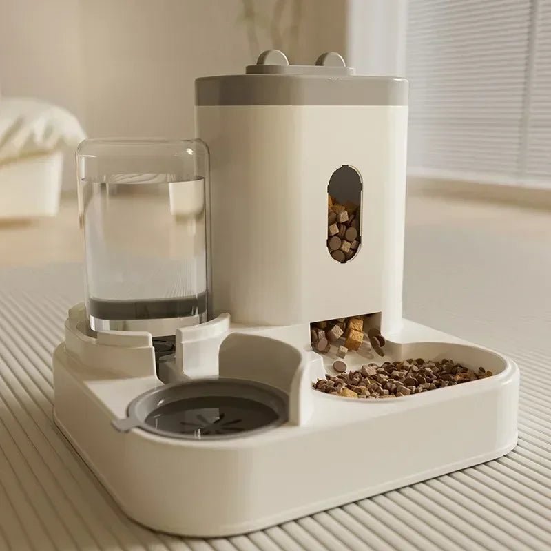 Automatic Feeder Cat Dog Food Bowl With Water Fountain Pet Large Capacity Raised Stand Dish Bowl For Cat Drinker Accessories - Furbury