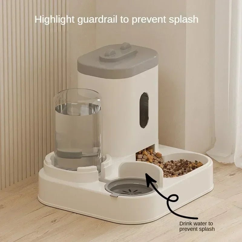 Automatic Feeder Cat Dog Food Bowl With Water Fountain Pet Large Capacity Raised Stand Dish Bowl For Cat Drinker Accessories - Furbury