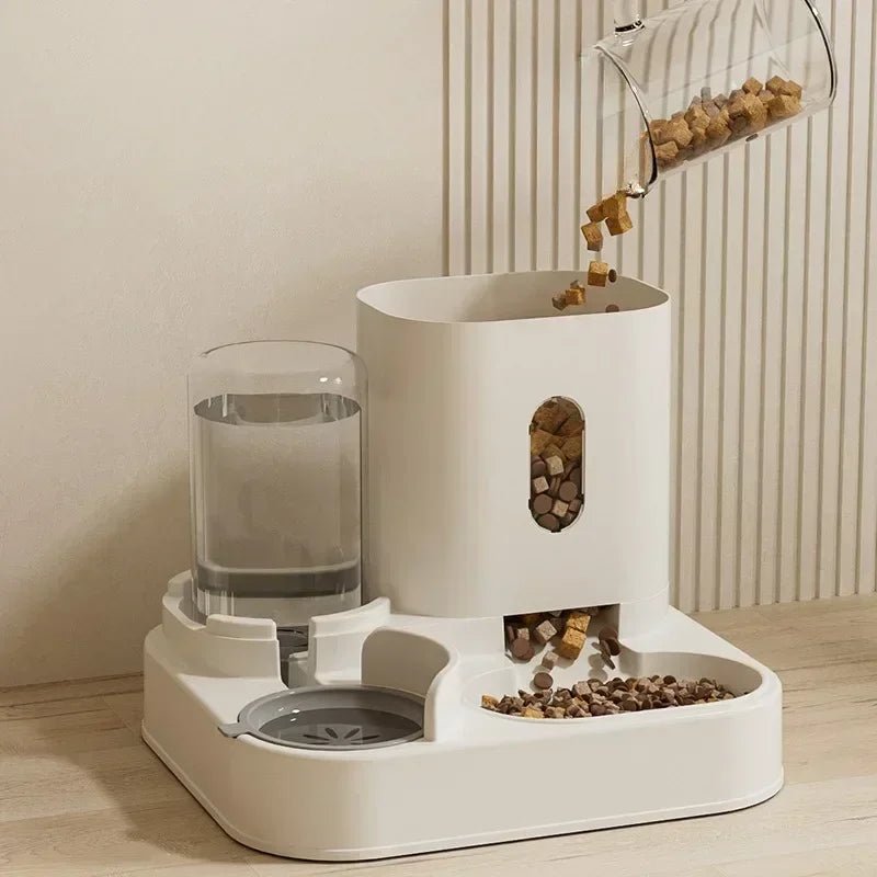 Automatic Feeder Cat Dog Food Bowl With Water Fountain Pet Large Capacity Raised Stand Dish Bowl For Cat Drinker Accessories - Furbury