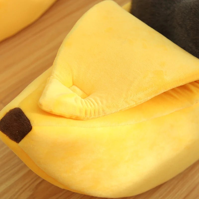 Banana Shaped Pet Bedding Comfortable Cat Nest Mat Winter Cushion Warm Soft Funny Kitten Sleeping Bag Cute Cozy Dog Accessories - Furbury