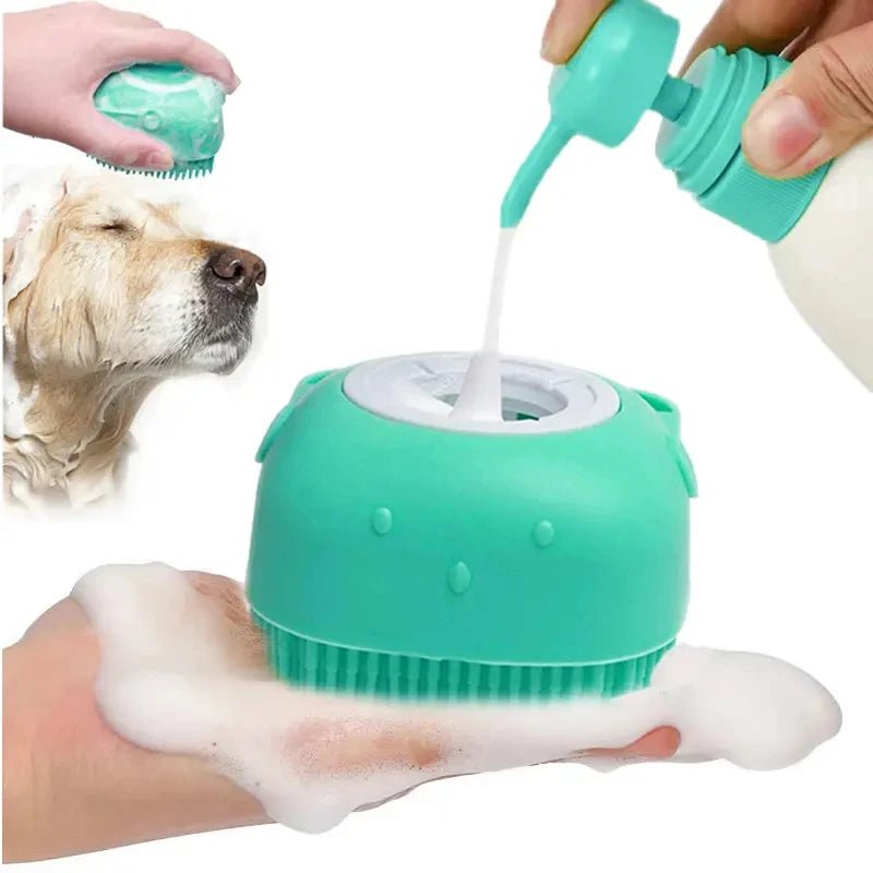 Bathroom Puppy Big Dog Cat Bath Massage Gloves Brush Soft Safety Silicone Pet Accessories for Dogs Cats Tools Mascotas Products - Furbury