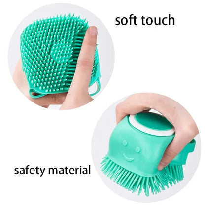 Bathroom Puppy Big Dog Cat Bath Massage Gloves Brush Soft Safety Silicone Pet Accessories for Dogs Cats Tools Mascotas Products - Furbury