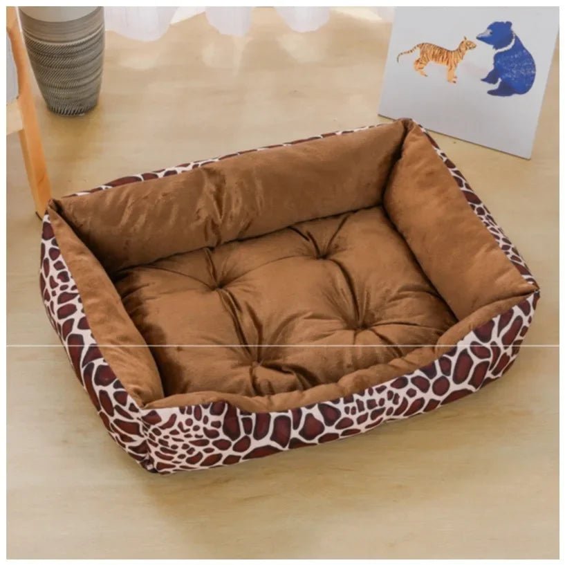 Bed for Dog Cat Pet Square Plush Kennel Medium Small Dog Sofa Bed Cushion Pet Calming Dog Bed House Pet Supplies Accessories - Furbury